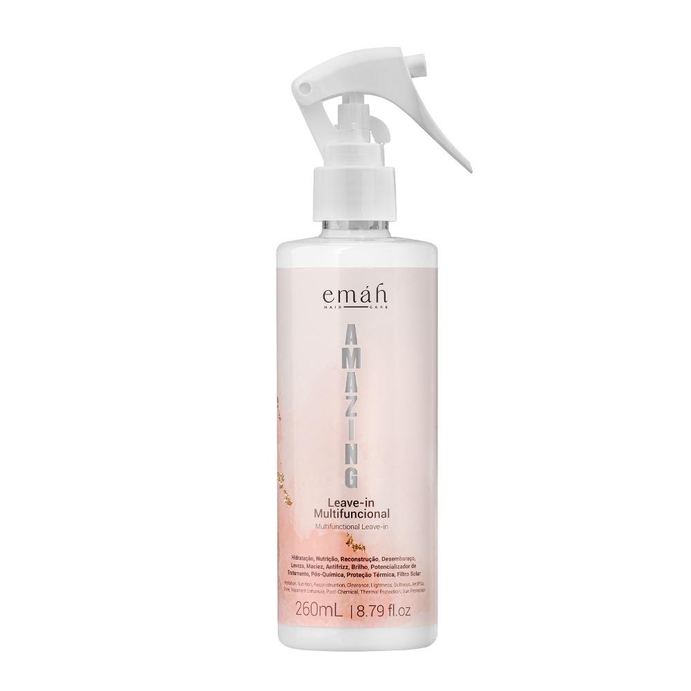 Emáh Amazing - Spray Antifrizz 150ml + Leave-in Multifuncional 260ml ÚNICO 3