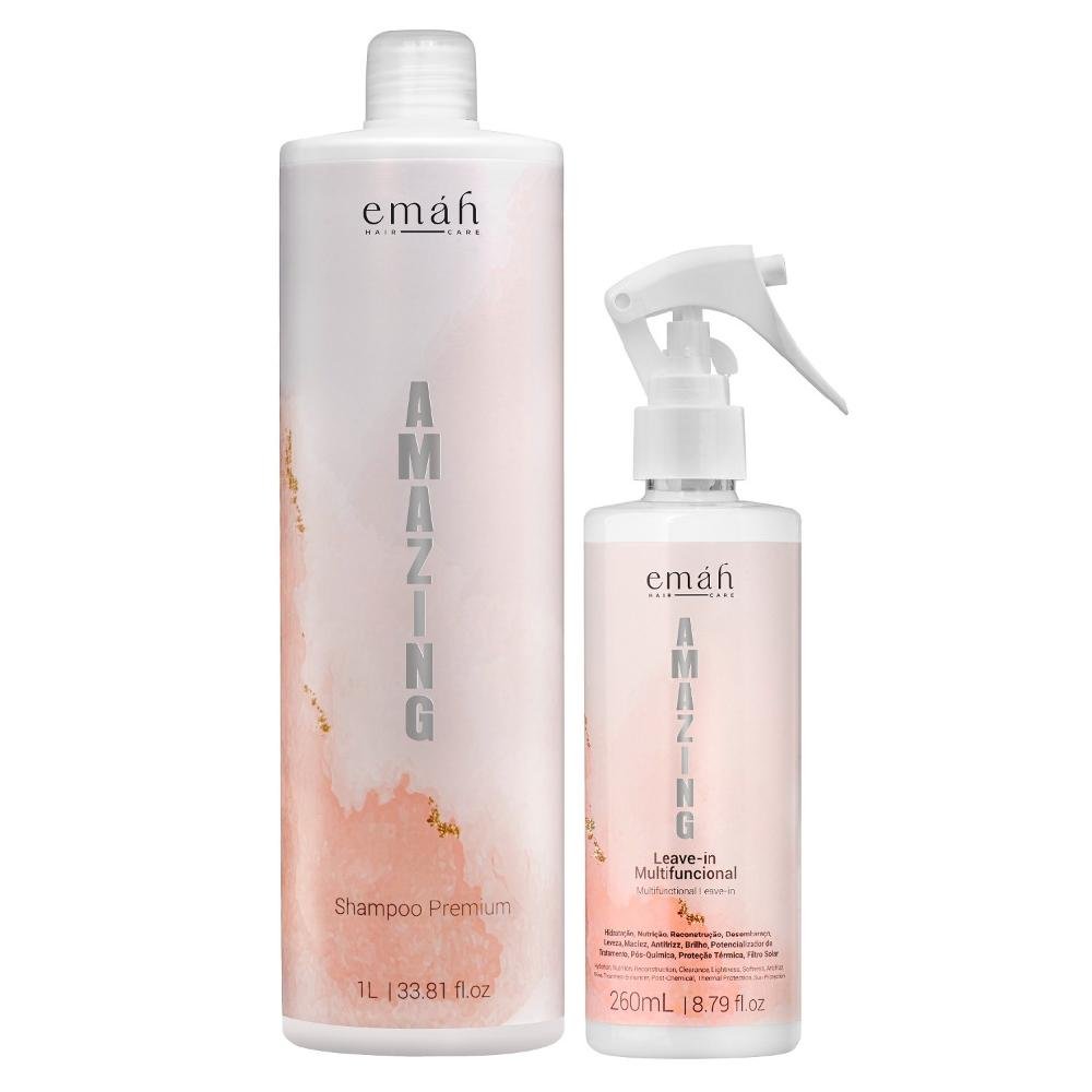 Emáh Amazing - Shampoo 1L + Leave-in Multifuncional 260ml