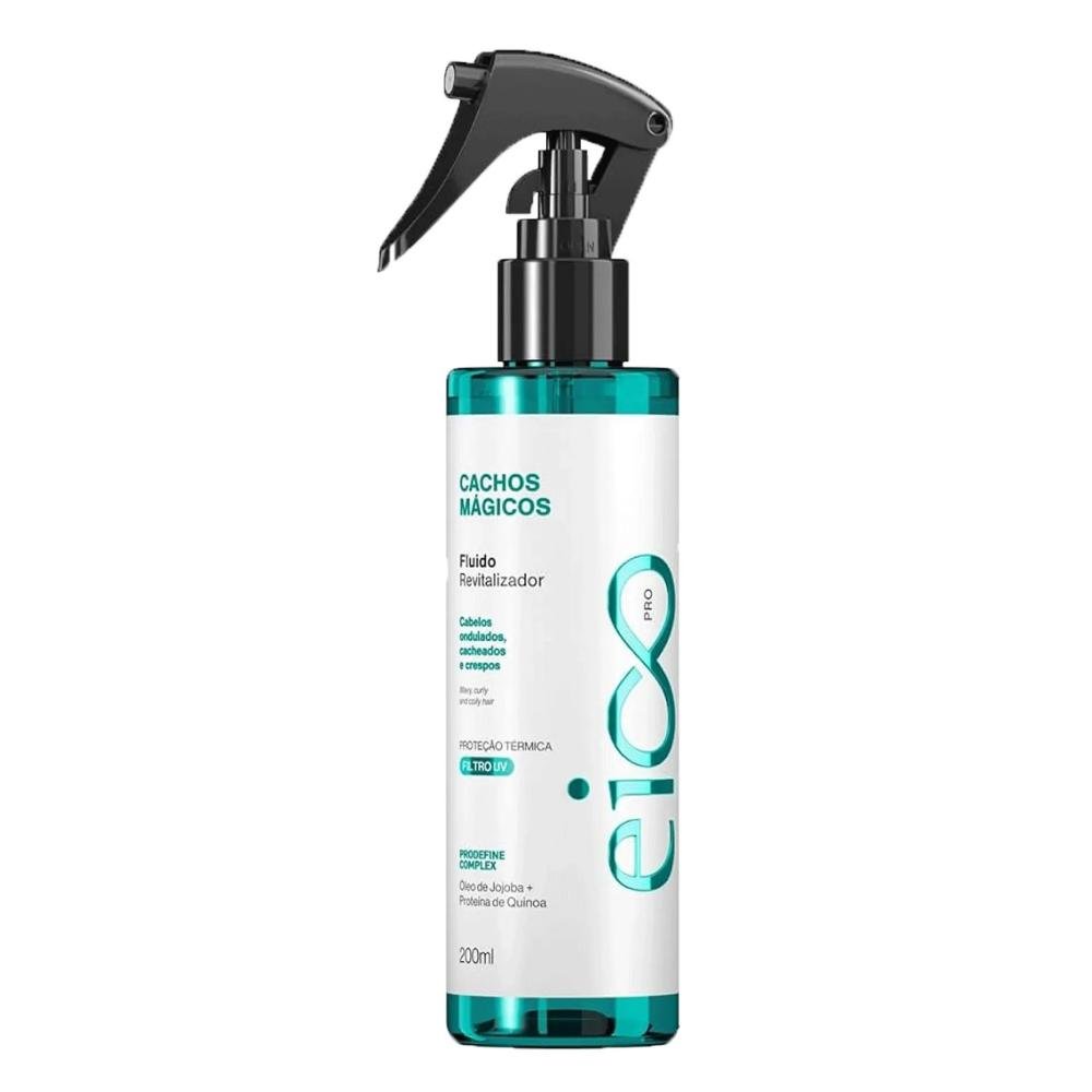 Kit Eico Pro Cachos Mágicos - Shampoo 300ml + Condicionador 300ml + Fluido 200ml ÚNICO 4