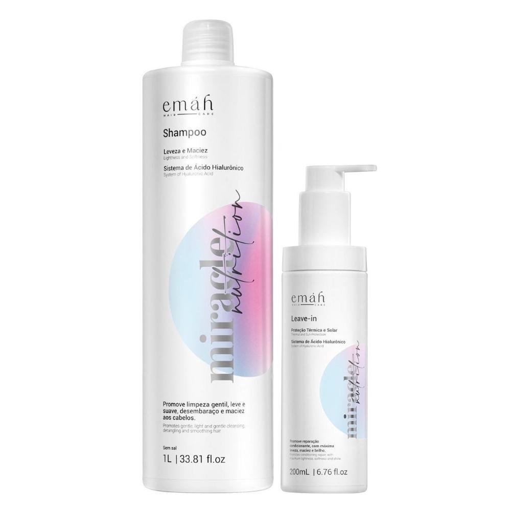 Emáh Miracle Nutrition - Shampoo 1L + Leave in 200ml