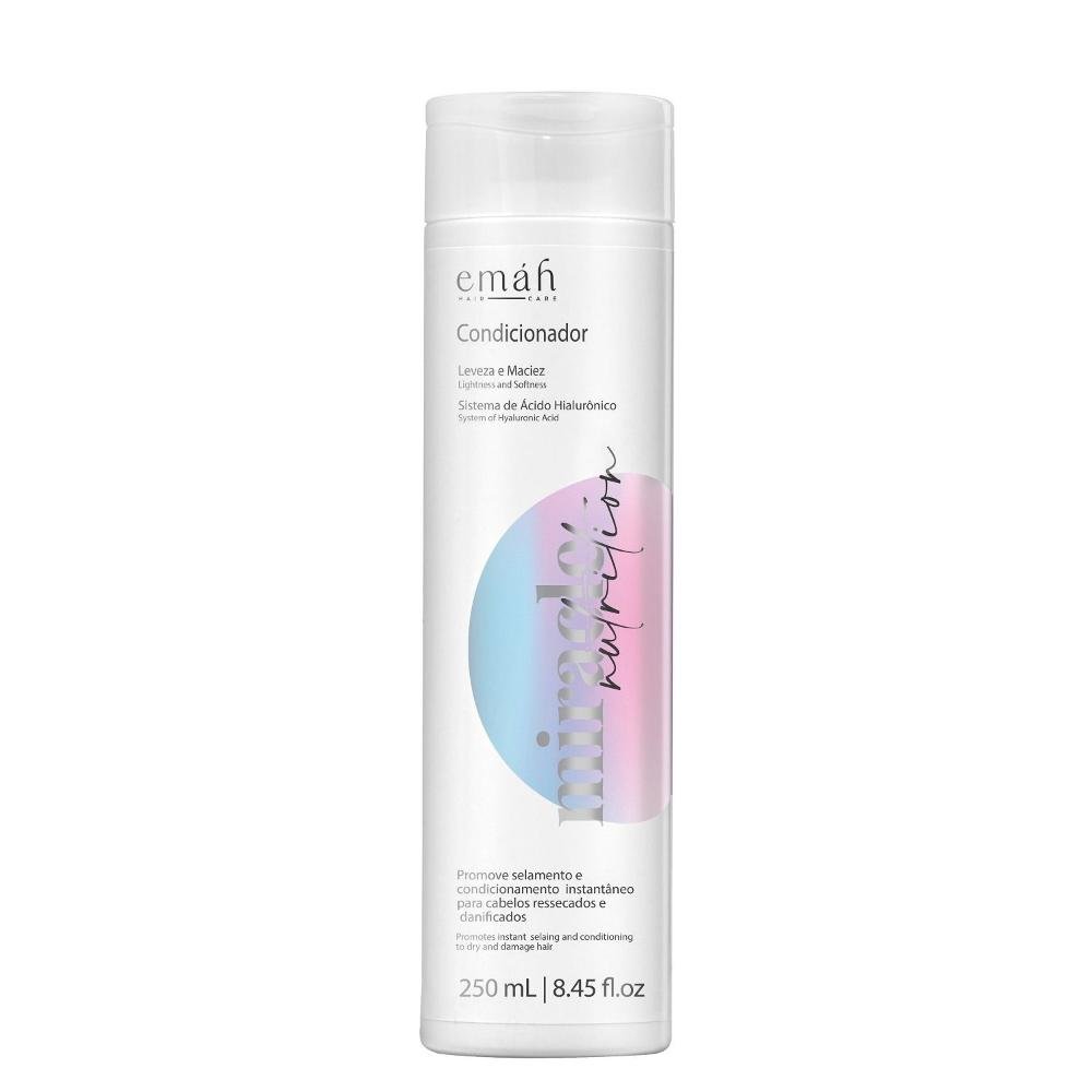 Emáh Miracle Nutrition - Shampoo 250ml + Condicionador 250ml + Máscara Líquida 60ml + Óleo 60ml ÚNICO 3