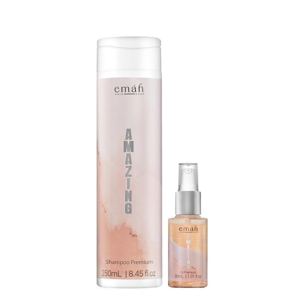 Emáh Amazing - Shampoo 250ml + Óleo Premium 60ml ÚNICO 1