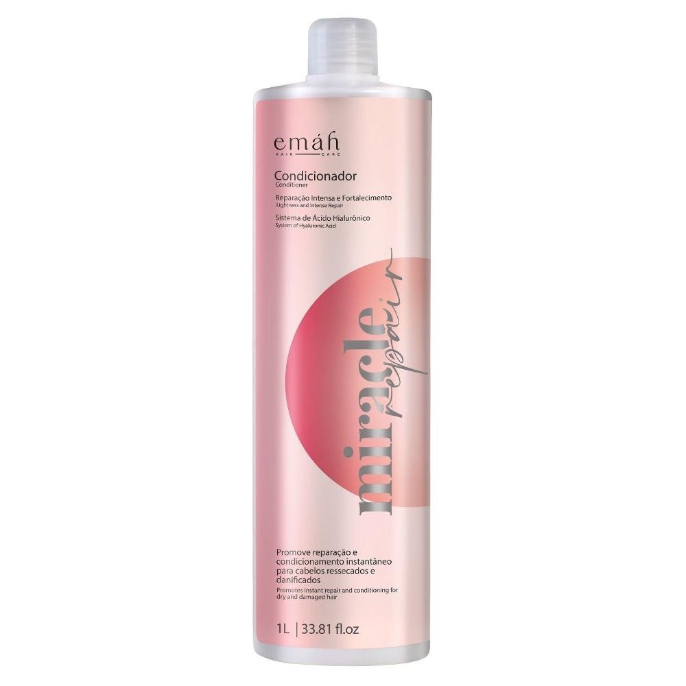 Emáh Miracle Repair - Shampoo 1L + Condicionador 1L + Máscara Líquida 60ml + Leave in 200ml + Ampola 13ml ÚNICO 5