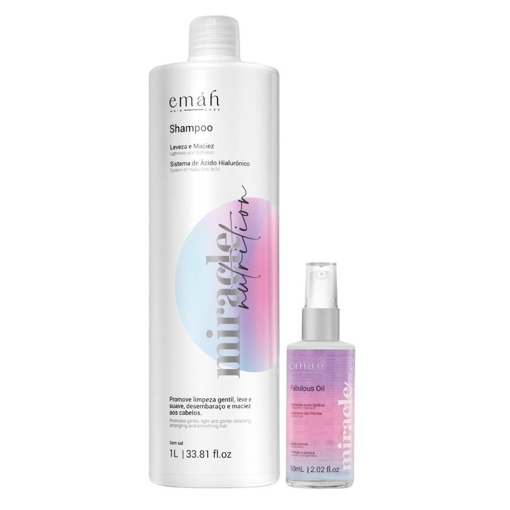 Emáh Miracle Nutrition - Shampoo 1L + Óleo 60ml