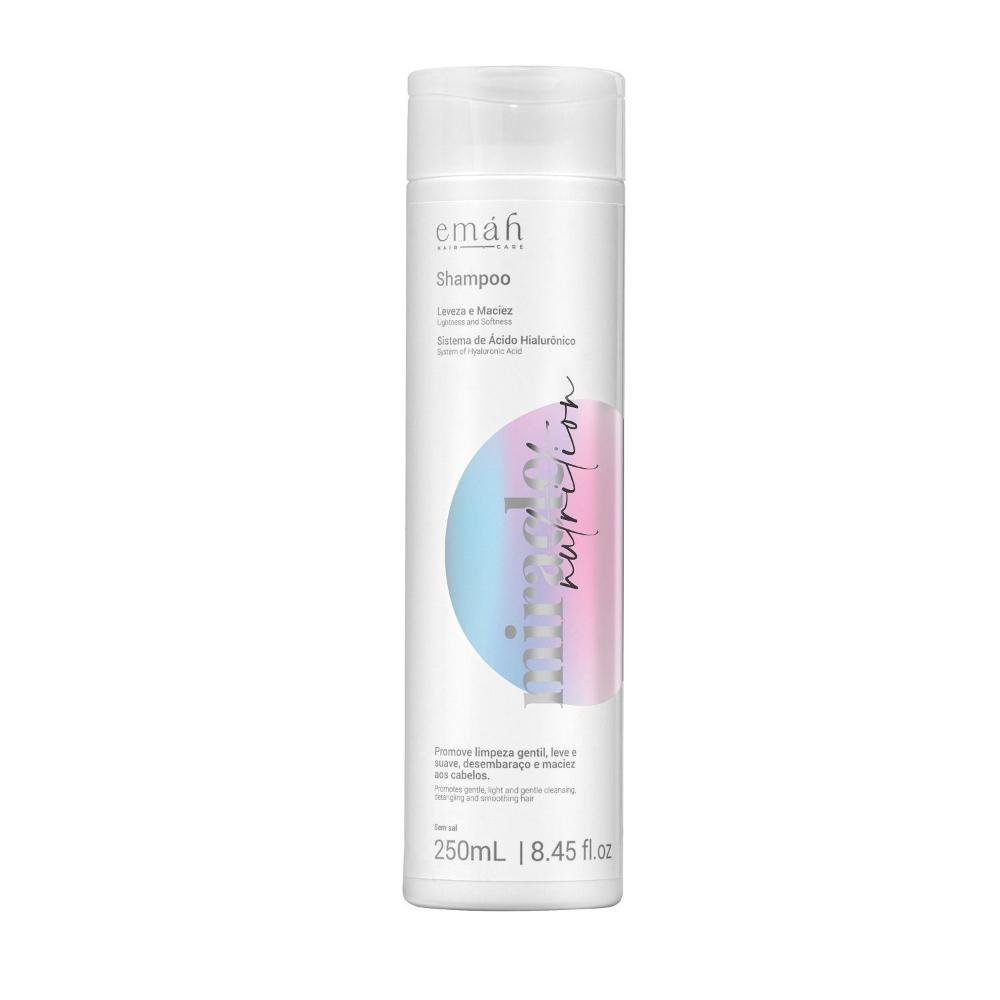 Emáh Miracle Nutrition - Shampoo 250ml + Condicionador 250ml + Máscara 200ml + Óleo 60ml + Ampola 13ml ÚNICO 2