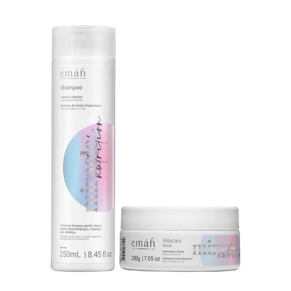 Emáh Miracle Nutrition - Shampoo 250ml + Máscara 200g ÚNICO 1