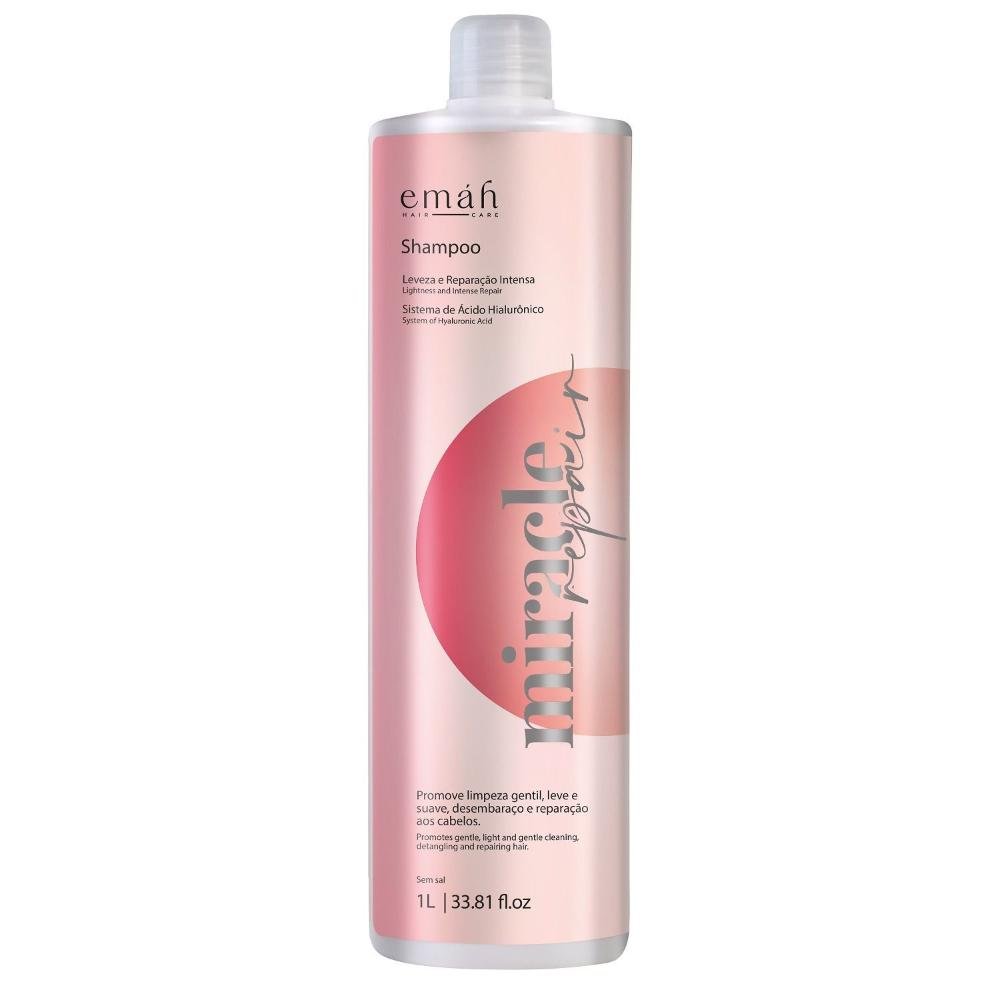 Emáh Miracle Repair - Shampoo 1L + Leave in 200ml ÚNICO 2