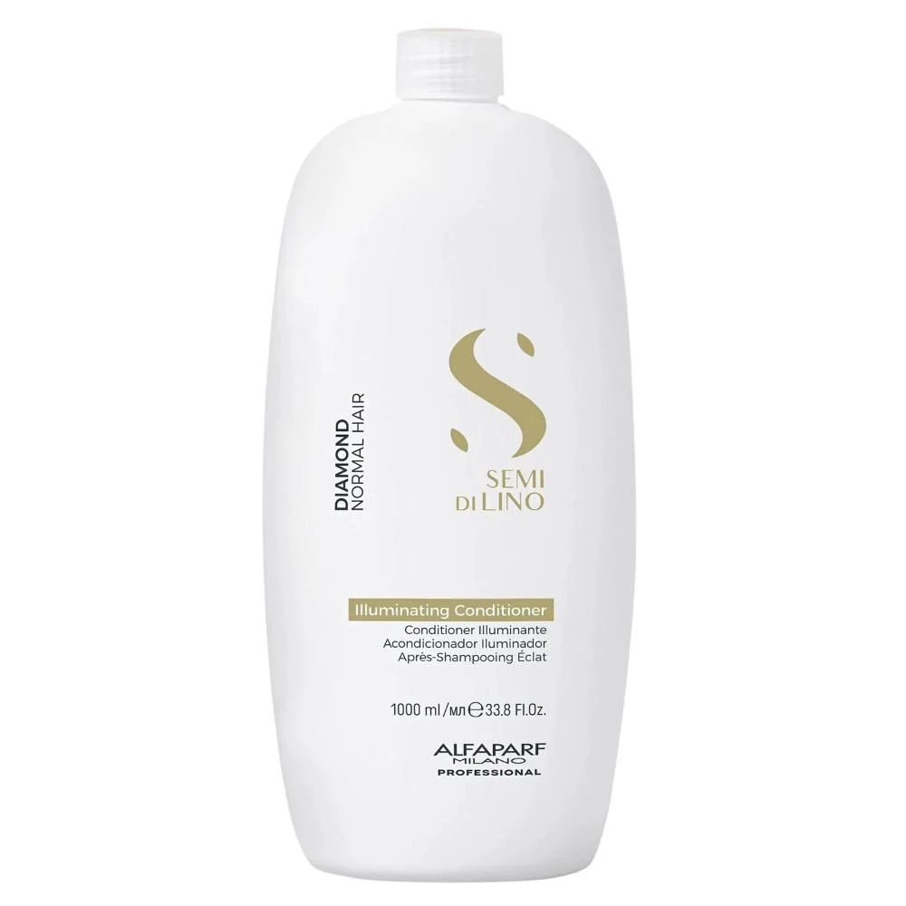 Kit Alfaparf Semi Di Lino Diamond - Shampoo 1L + Condicionador 1L + Cristalli 50ml + Fluído 125ml + 3x Ampola 13ml ÚNICO 3