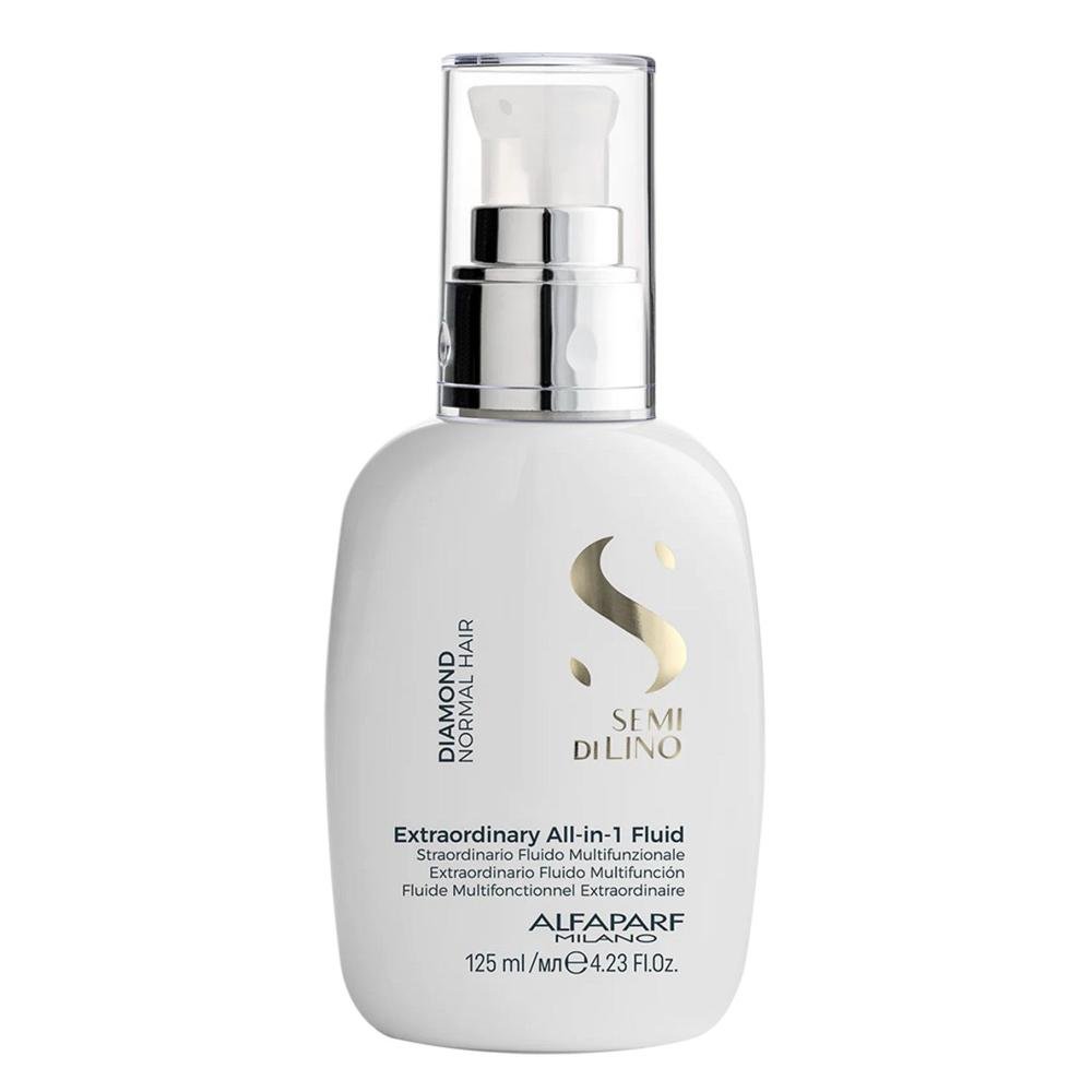 Kit Alfaparf Semi Di Lino Diamond - Shampoo 1L + Fluído 125ml + Cristalli 50ml ÚNICO 4
