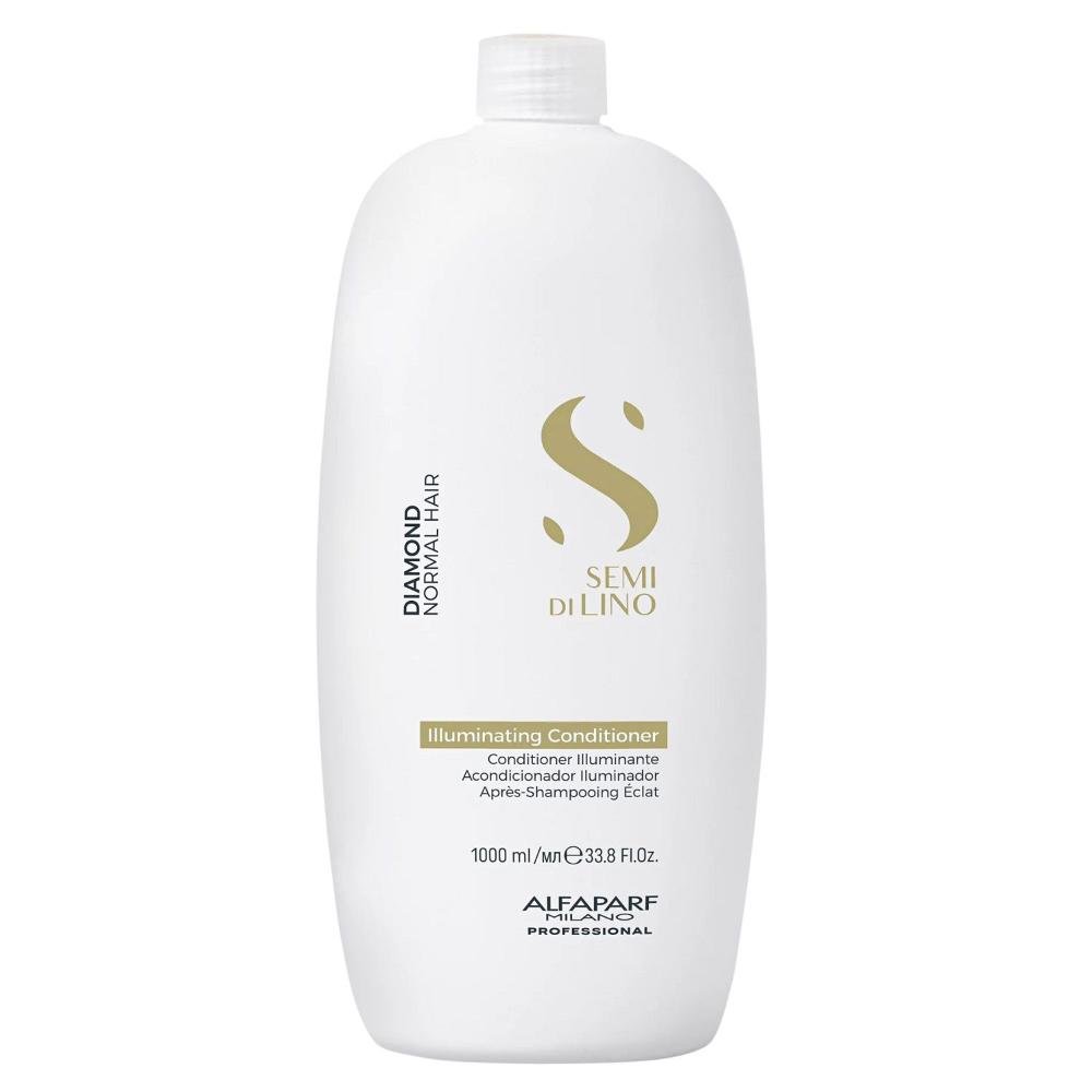 Kit Alfaparf Semi Di Lino Diamond - Shampoo 1L + Condicionador 1L + Máscara 500ml + Cristalli 50ml ÚNICO 3