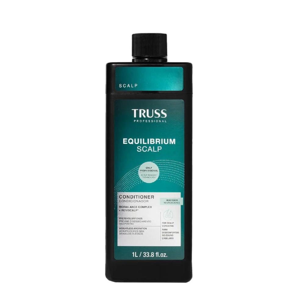 Kit Truss Equilibrium Scalp -- Shampoo 1L + Condicionador 1L + Máscara 150g + Uso Obrigatório Óleo 60ml ÚNICO 3