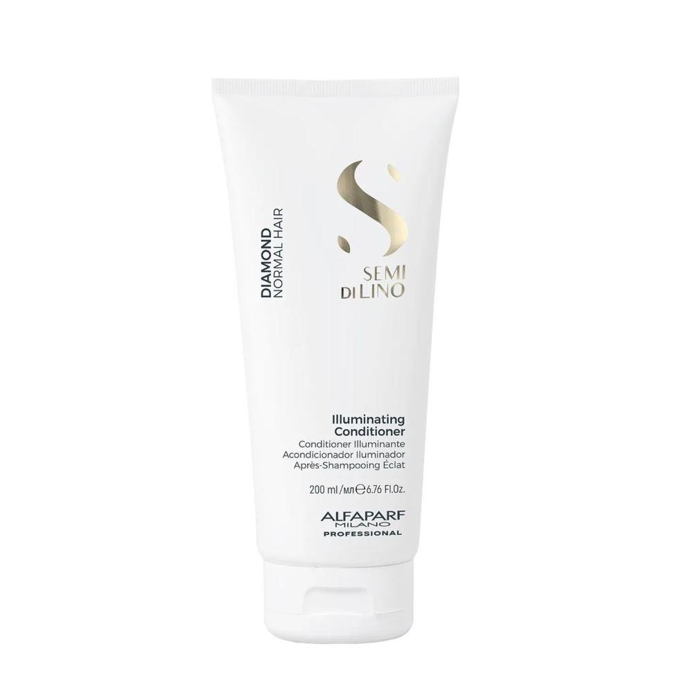 Kit Alfaparf Semi Di Lino Diamond - Shampoo 250ml + Condicionador 200ml + Cristalli 50ml ÚNICO 3