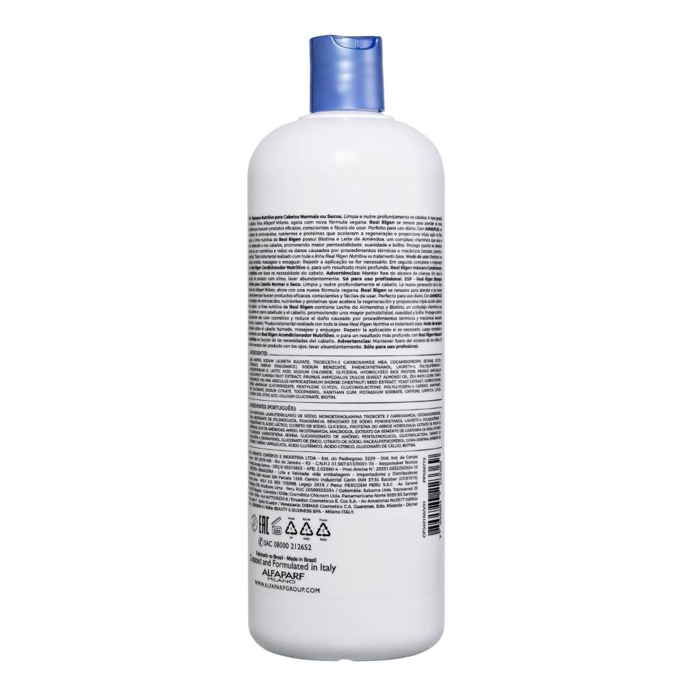 Alfaparf Milano Real Rigen - Shampoo Nutritivo 1 Litro 1Litro 2