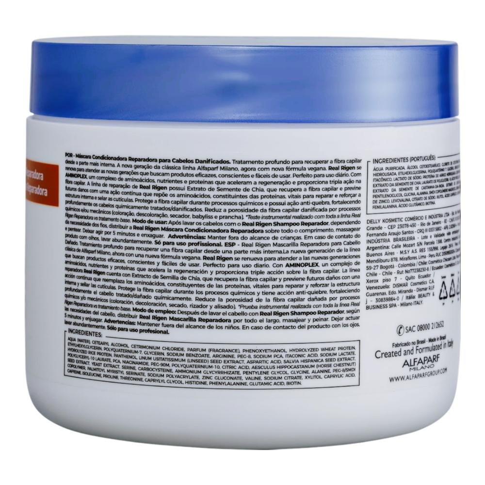 Alfaparf Milano Real Rigen - Máscara Capilar Reparadora 500g 500g 2
