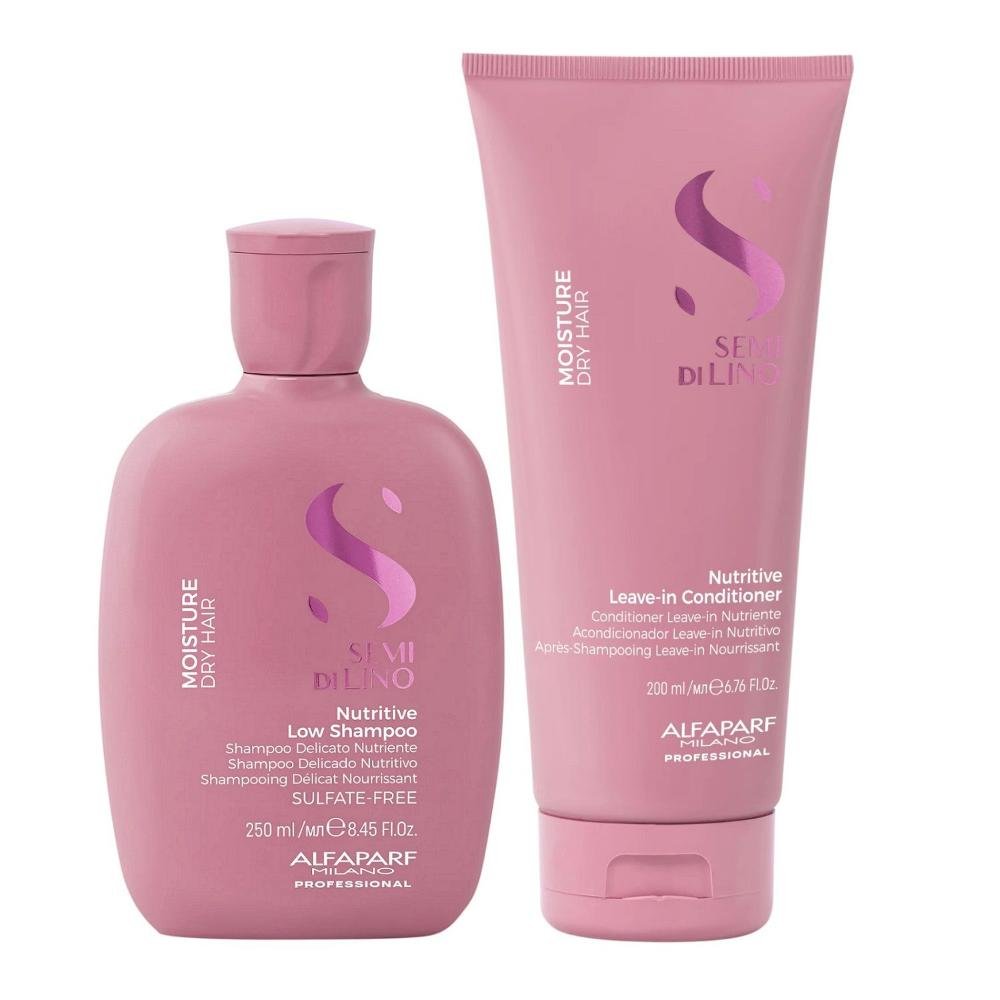 Kit Alfaparf Semi Di Lino Moisture -  Shampoo 250ml + Leave in Condicionador 200ml