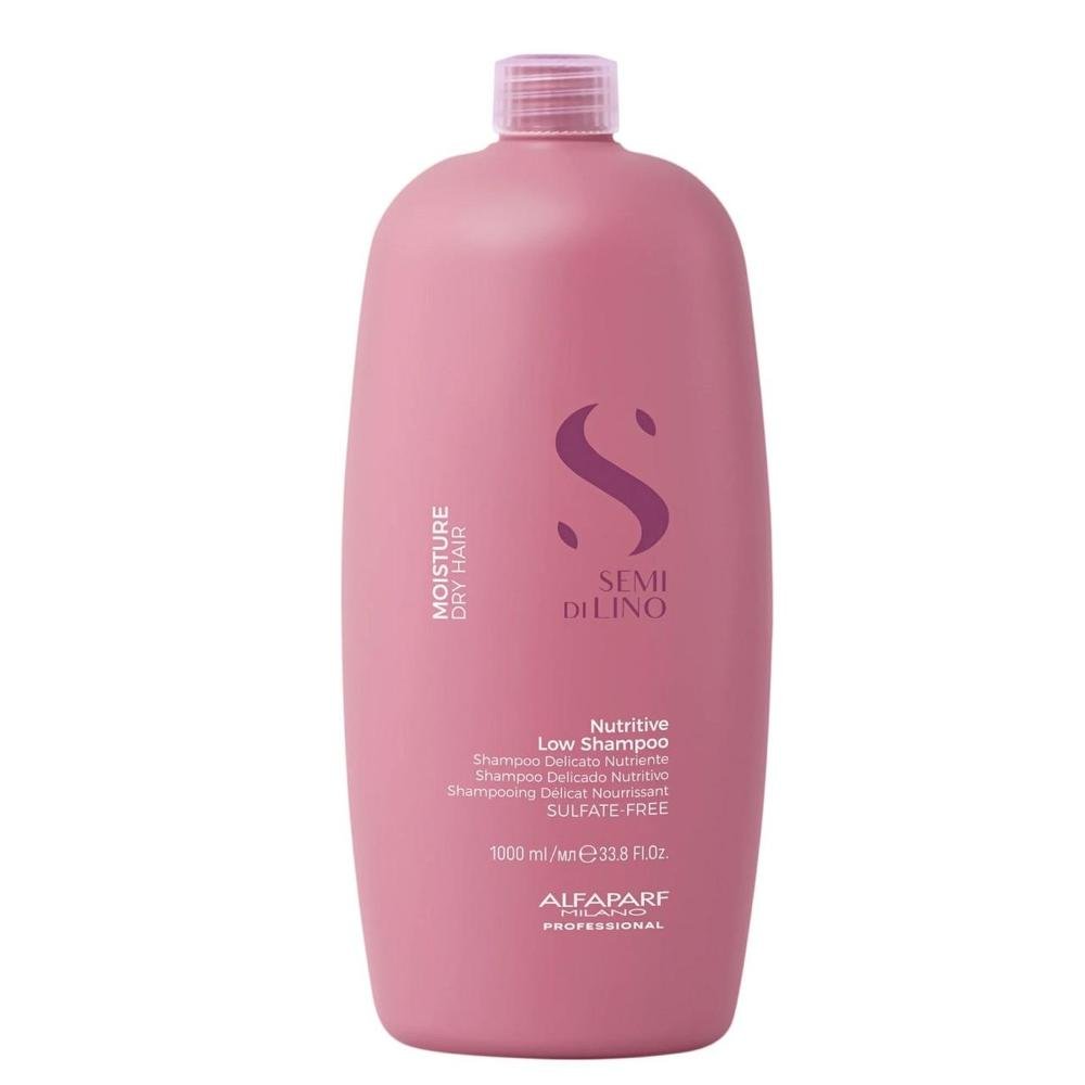 Kit Alfaparf Semi Di Lino Moisture -  Shampoo 1L + Leave in Condicionador 1L + Fluído 125ml ÚNICO 2