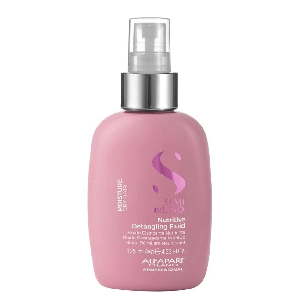 Kit Alfaparf Semi Di Lino Moisture -  Shampoo 1L + Leave in Condicionador 1L + Fluído 125ml ÚNICO 4
