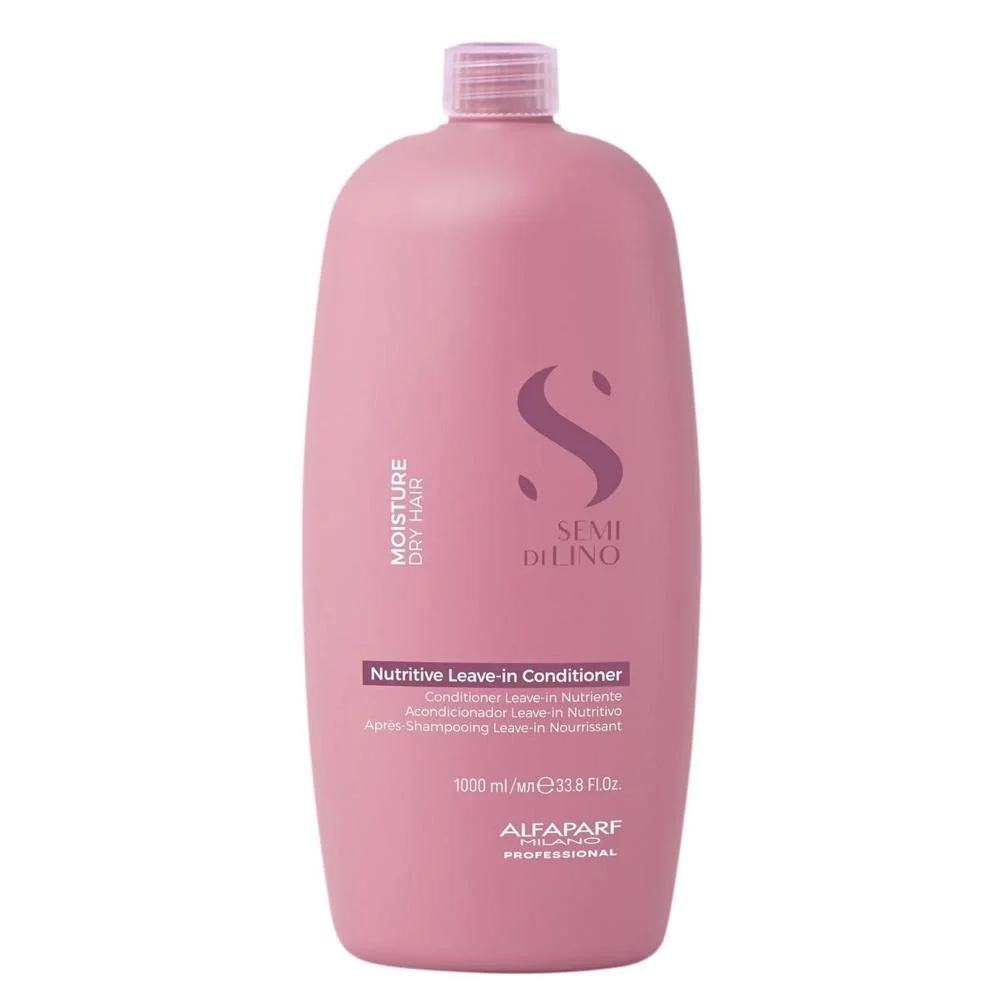 Kit Alfaparf Semi Di Lino Moisture -  Shampoo 1L + Leave in Condicionador 1L + Fluído 125ml + 3x Ampola 13ml ÚNICO 3