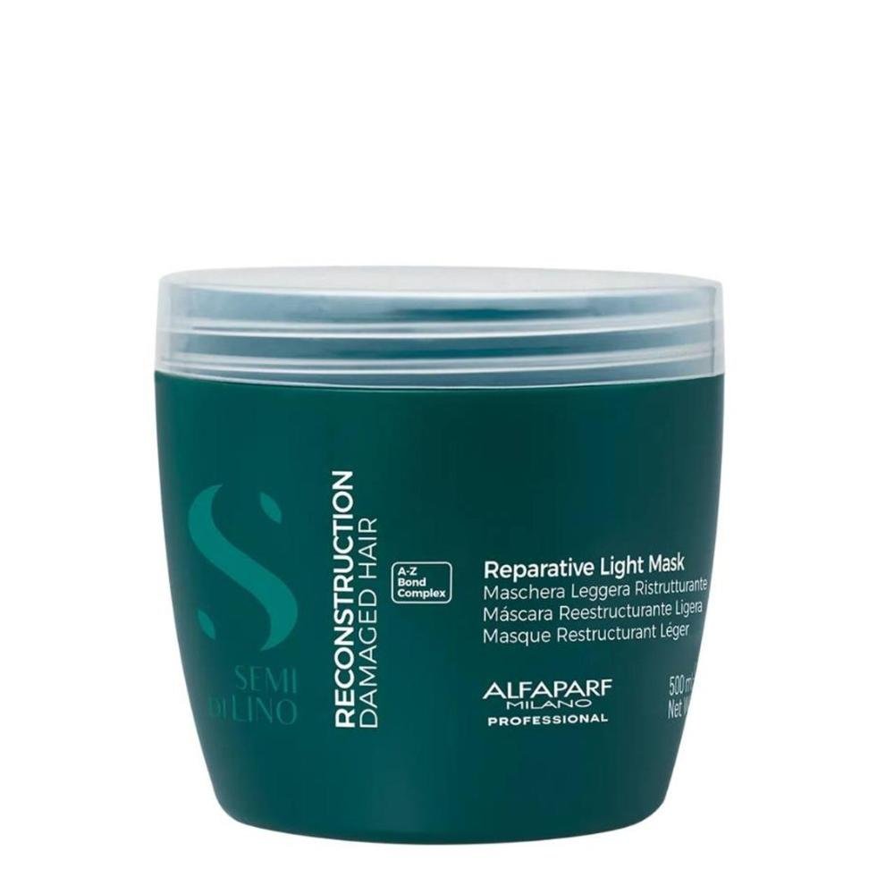 Kit Alfaparf Semi Di Lino Reconstruction - Máscara Reconstrutora 500ml + Máscara Reconstrutora Suave 500ml ÚNICO 2