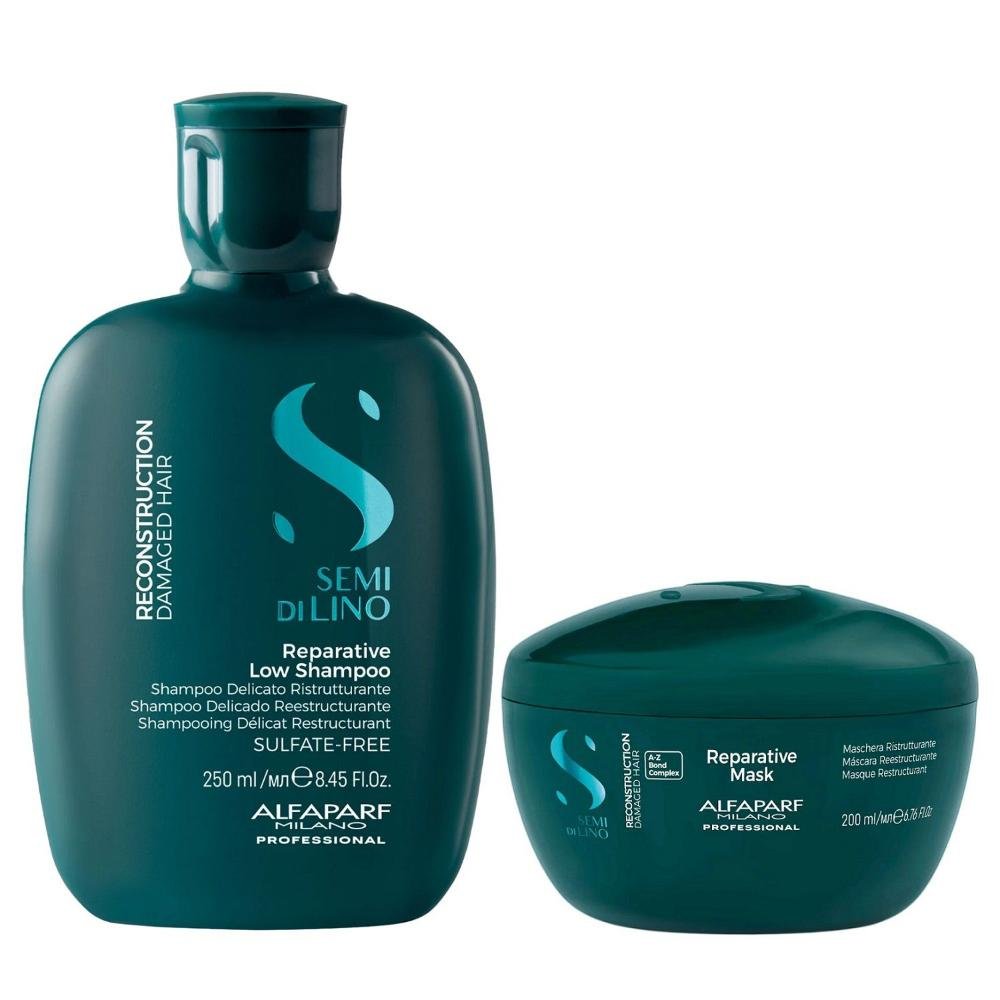 Kit Alfaparf Semi Di Lino Reconstruction - Shampoo 250ml + Máscara 200ml