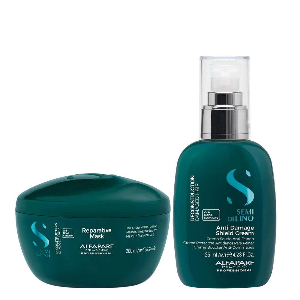 Kit Alfaparf Semi Di Lino Reconstruction - Máscara 200ml + Creme 125ml