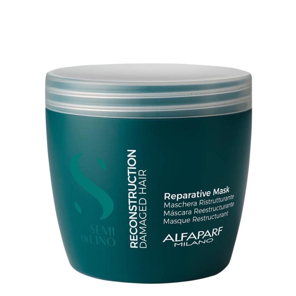 Kit Alfaparf Semi Di Lino Reconstruction - Shampoo 1L + Máscara 500ml + 3x Ampola 13ml ÚNICO 3