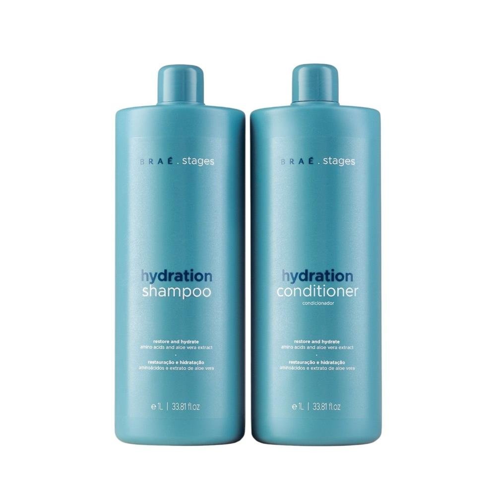 Kit Braé Stages Hydration - Shampoo 1L + Condicionador 1L