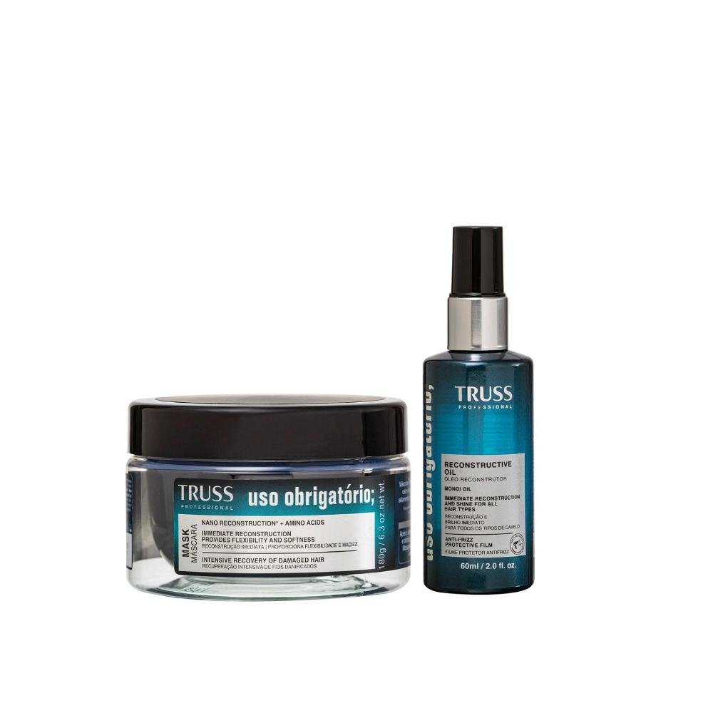 Kit Truss Uso Obrigatório - Máscara 180g + Óleo 60ml ÚNICO 3