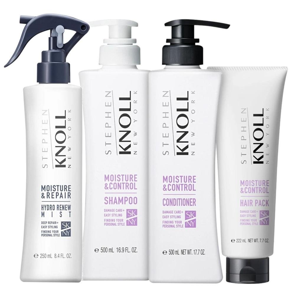 Kit Stephen Knoll Moisture & Control - Shampoo 500ml + Condicionador 500ml + Máscara 222ml + Leave-in 250ml
