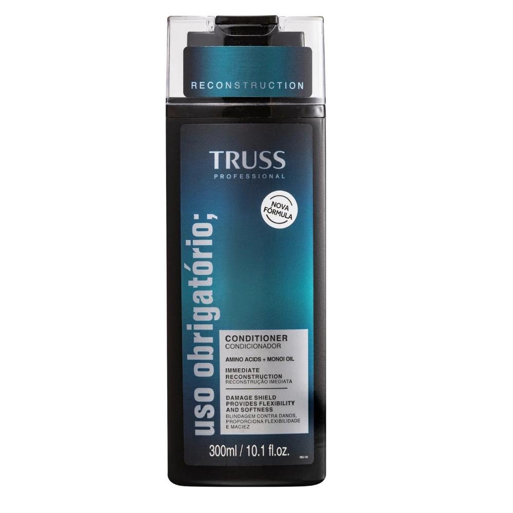 Kit Truss Uso Obrigatório - Shampoo 250ml + Condicionador 250ml + Leave in 260ml ÚNICO 3
