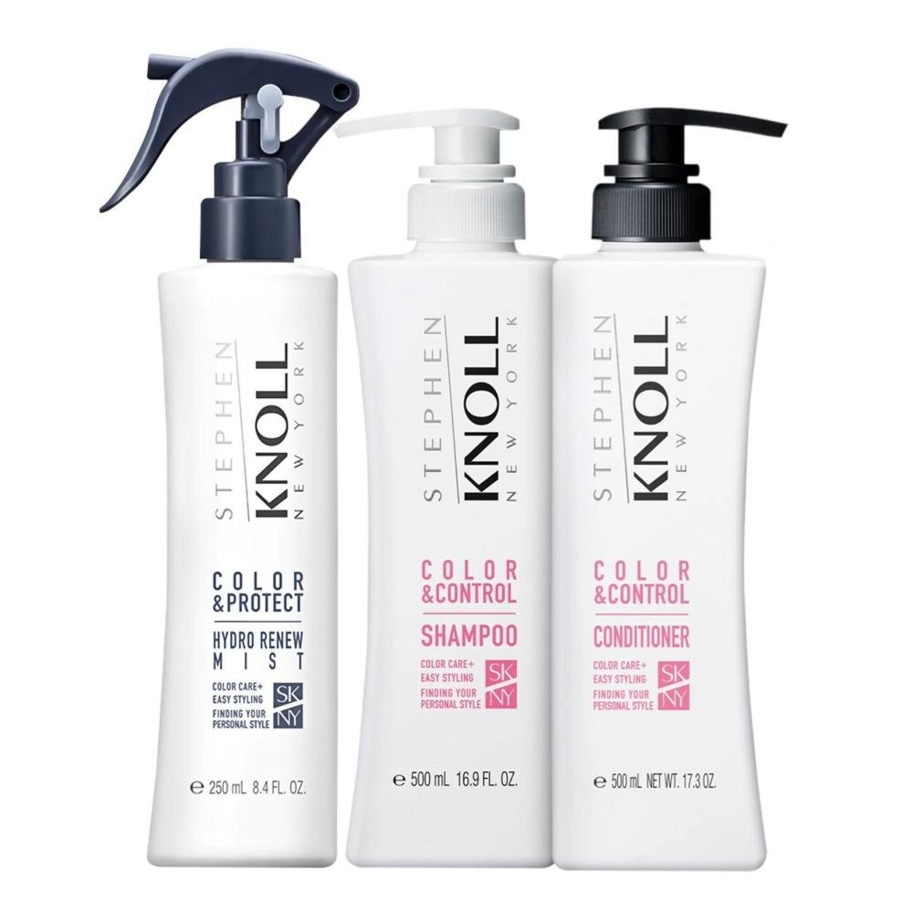Kit Stephen Knoll Color & Control - Shampoo 500ml + Condicionador 500ml + Leave-in 250ml