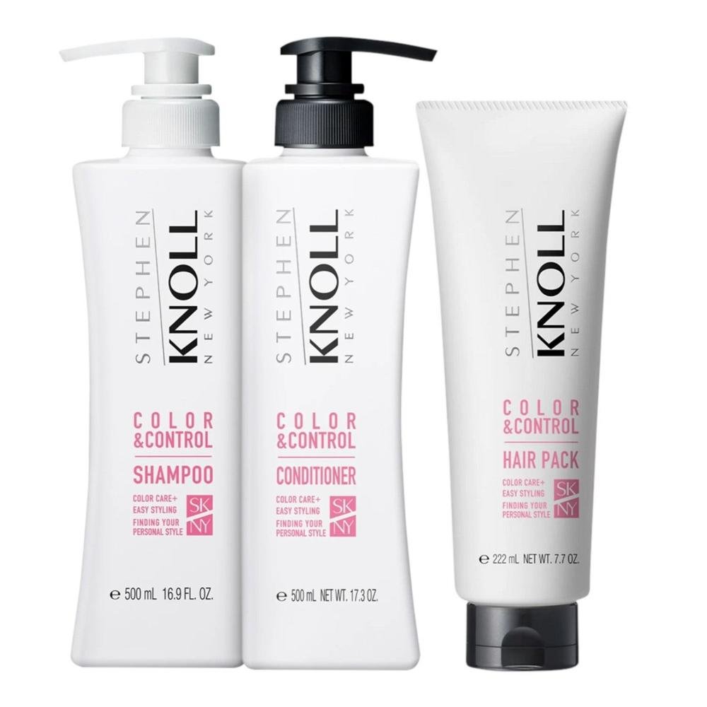 Kit Stephen Knoll Color & Control - Shampoo 500ml + Condicionador 500ml + Máscara 222g