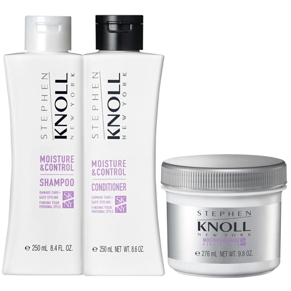 Kit Stephen Knoll Moisture & Control - Shampoo 250ml + Condicionador 250ml + Máscara Damage 276ml