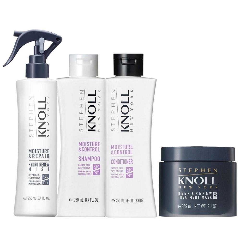 Kit Stephen Knoll Moisture & Control - Shampoo 250ml + Condicionador 250ml + Máscara Deep 259ml + Leave-in 250ml