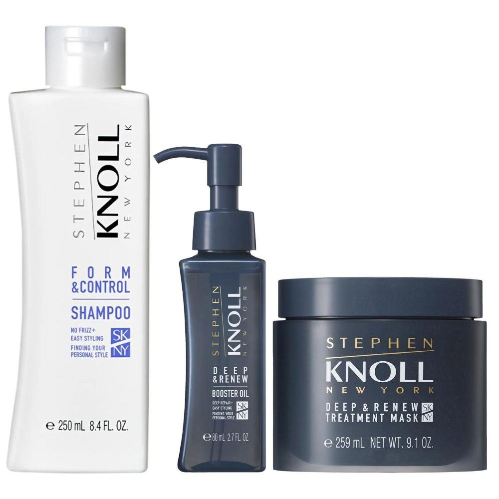 Kit Stephen Knoll Form & Control - Shampoo 250ml + Máscara Deep 259ml + Óleo Deep 80ml