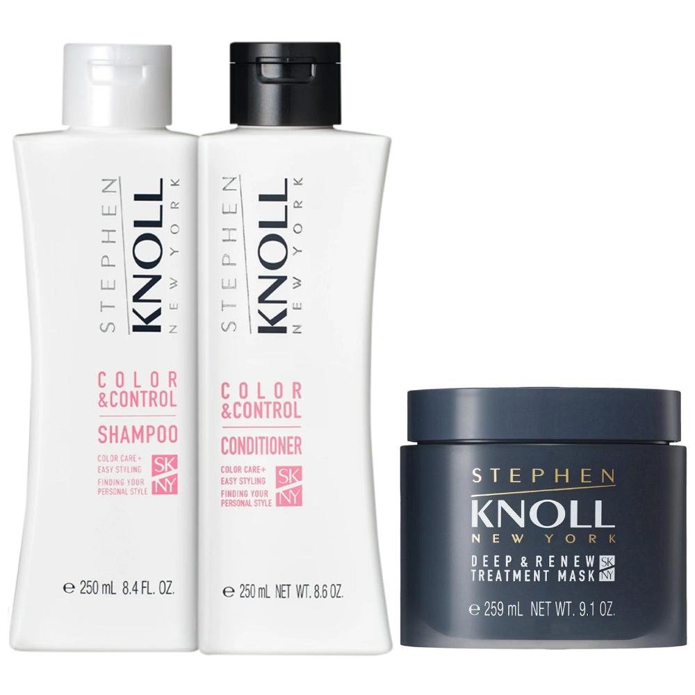 Kit Stephen Knoll Color & Control - Shampoo 250ml + Condicionador 250ml + Máscara Deep 259ml