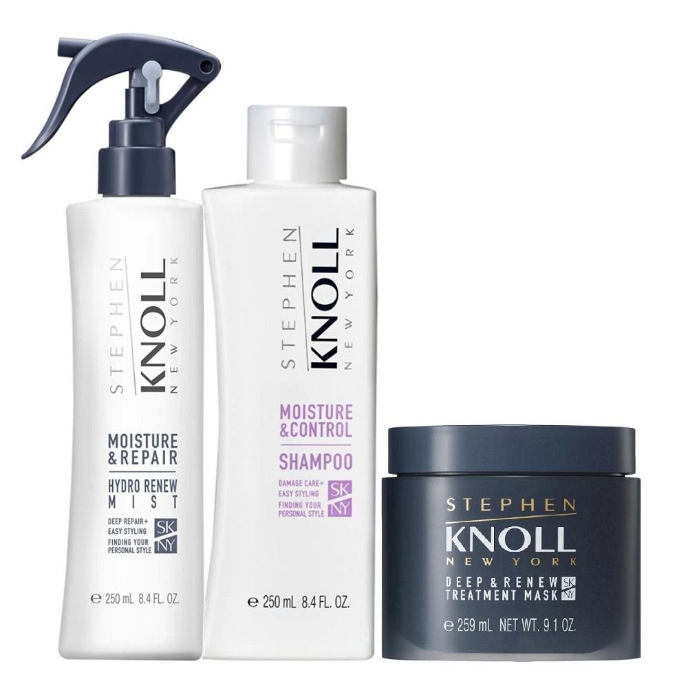 Kit Stephen Knoll Moisture & Control - Shampoo 250ml + Máscara Deep 259ml + Leave-in 250ml
