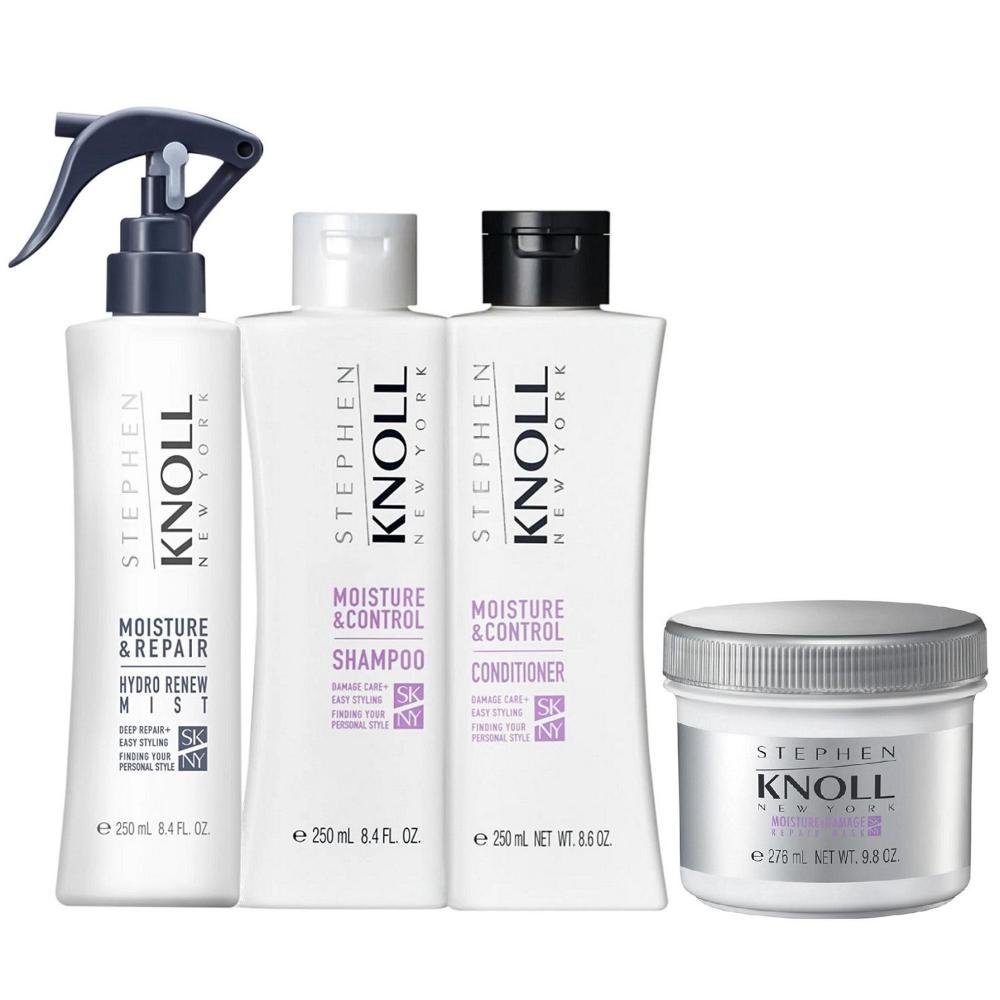 Kit Stephen Knoll Moisture & Control - Shampoo 250ml + Condicionador 250ml + Máscara Damage 276ml + Leave-in 250ml ÚNICO 1