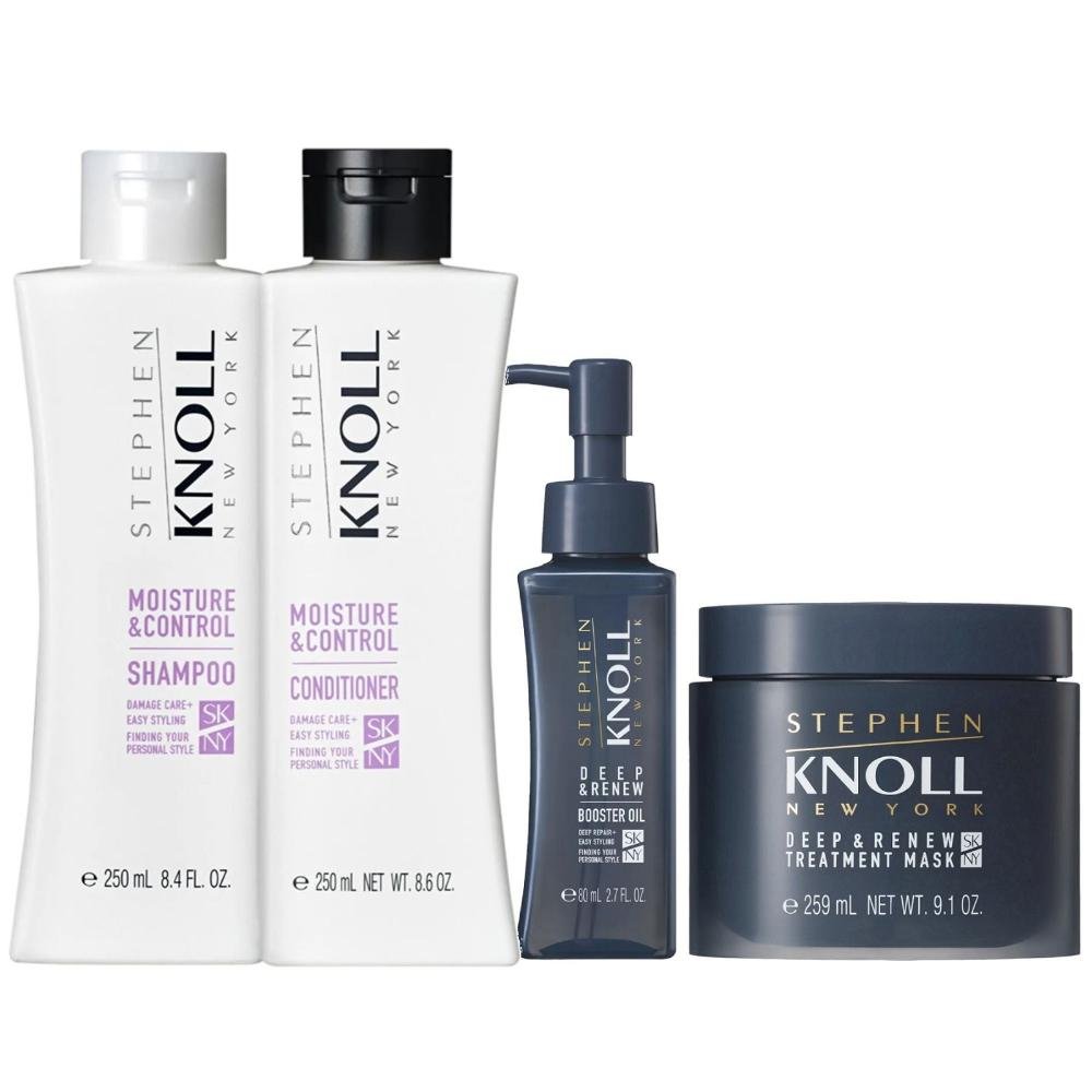 Kit Stephen Knoll Moisture & Control - Shampoo 250ml + Condicionador 250ml + Máscara Deep 259ml + Óleo Deep 80ml