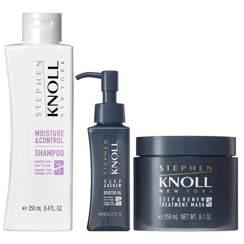 Kit Stephen Knoll Moisture & Control - Shampoo 250ml + Máscara Deep 259ml + Óleo Deep 80ml ÚNICO 1