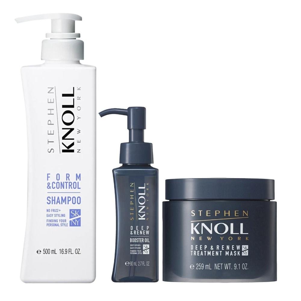 Kit Stephen Knoll Form & Control - Shampoo 500ml + Máscara Deep 259ml + Óleo Deep 80ml