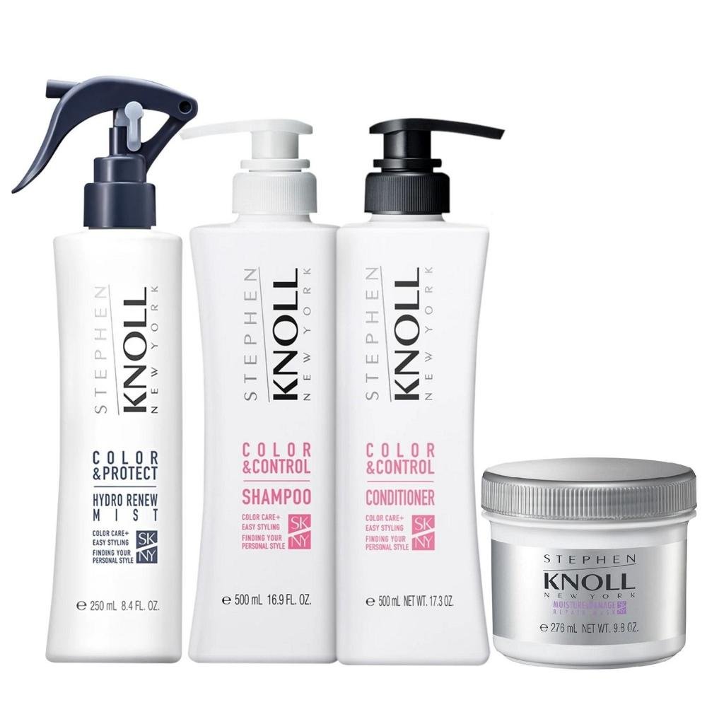 Kit Stephen Knoll Color & Control - Shampoo 500ml + Condicionador 500ml + Máscara Damage 276ml + Leave-in 250ml ÚNICO 1