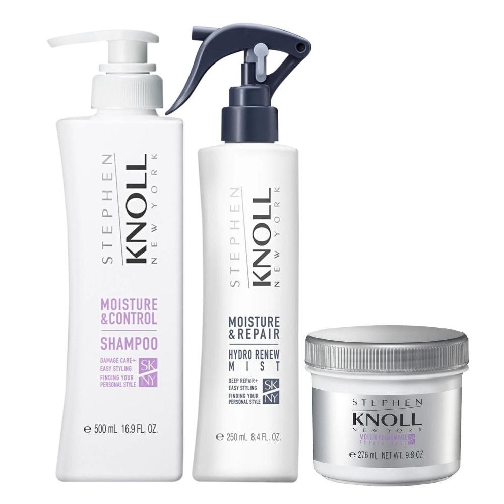 Kit Stephen Knoll Moisture & Control - Shampoo 500ml + Máscara Damage 276ml + Leave-in 250ml