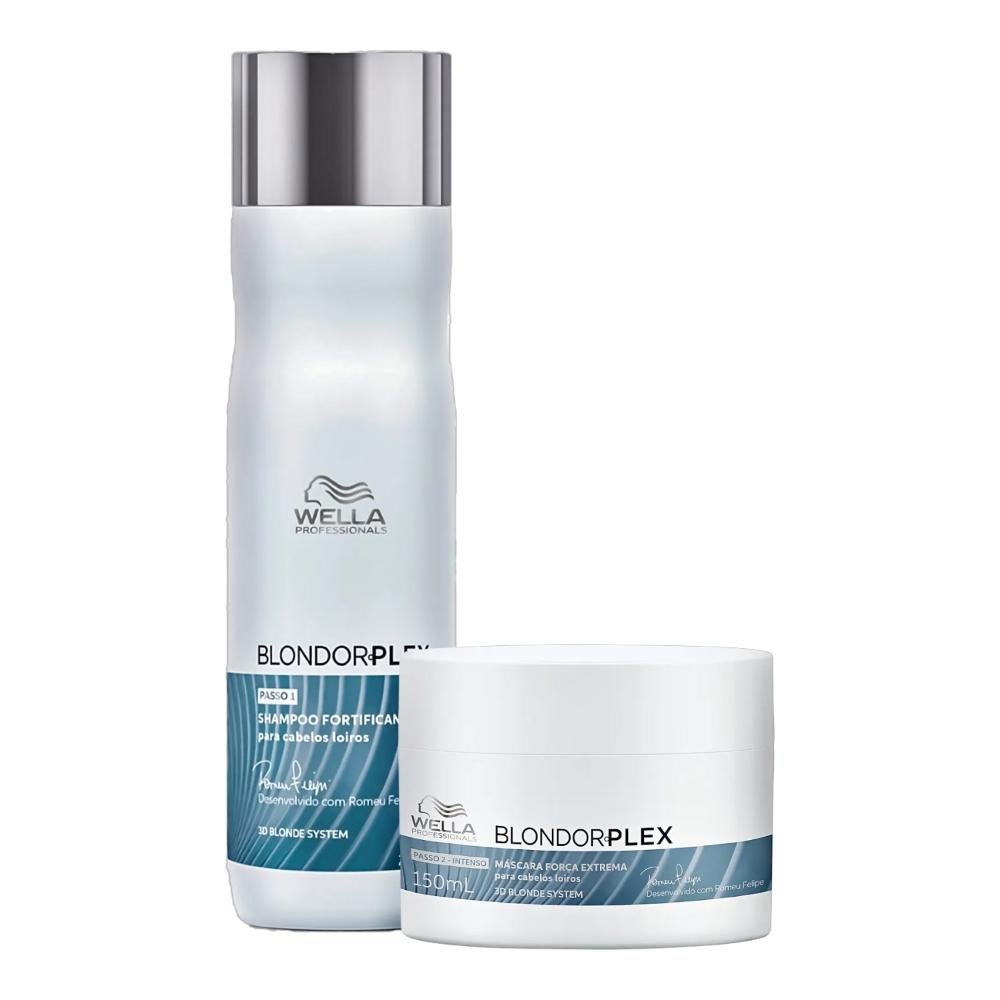 Kit Wella Professionals BlondorPlex Shampoo + Máscara