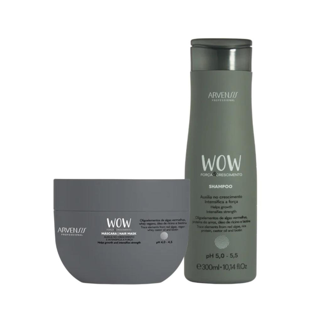 Kit Arvensis WOW Força e Crescimento - Shampoo 300ml + Máscara 250g