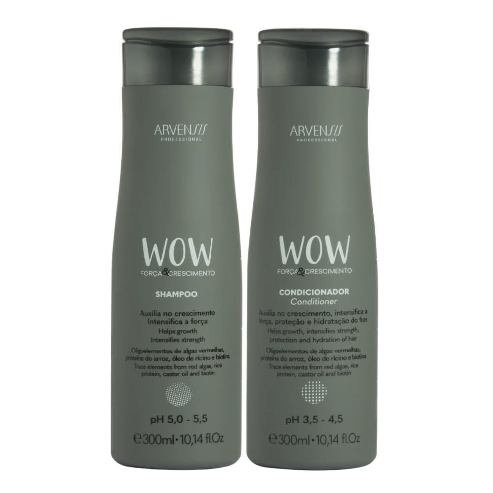 Kit Arvensis WOW Força e Crescimento - Shampoo 300ml + Condicionador  300ml