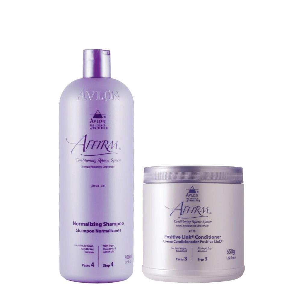Kit Avlon Affirm - Shampoo Normalizante 950ml + Creme Positive Link 650ml