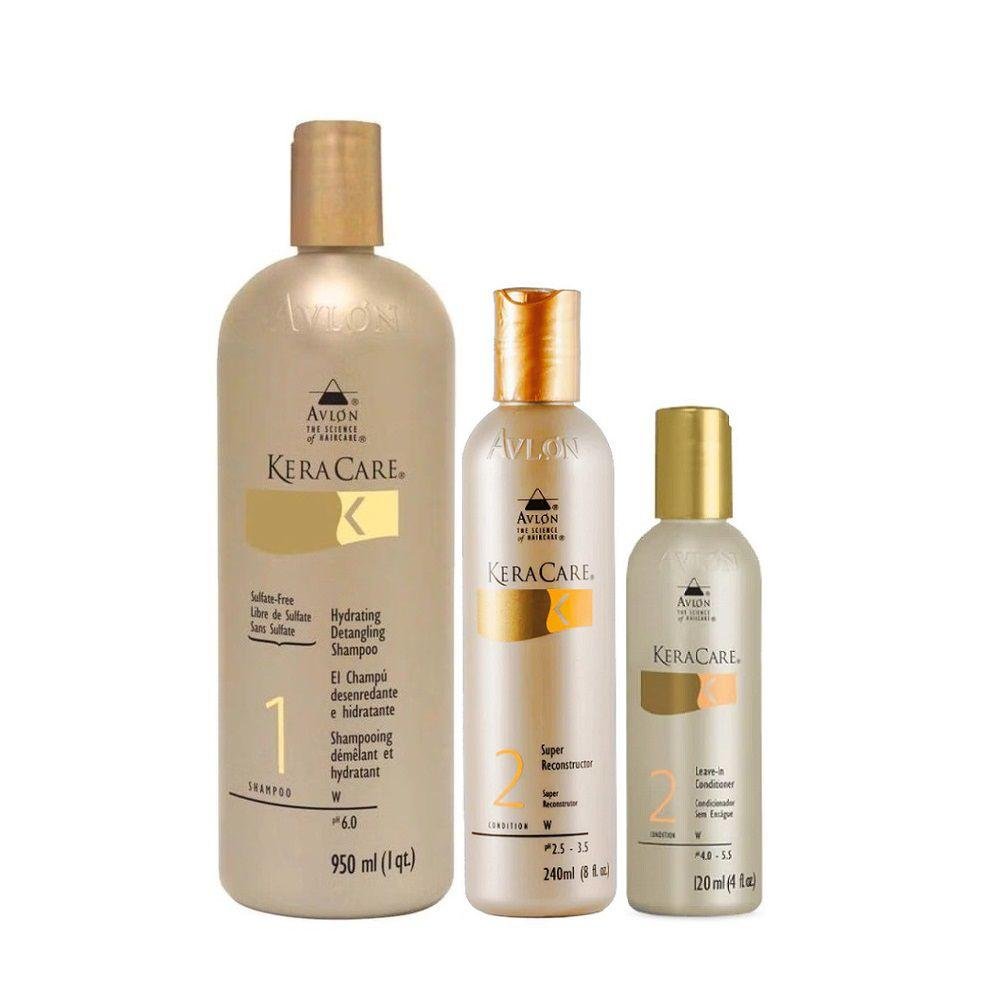 Kit Avlon KeraCare - Shampoo Hydrating 950ml + Super Reconstrutor 240ml + Leave-in 120ml