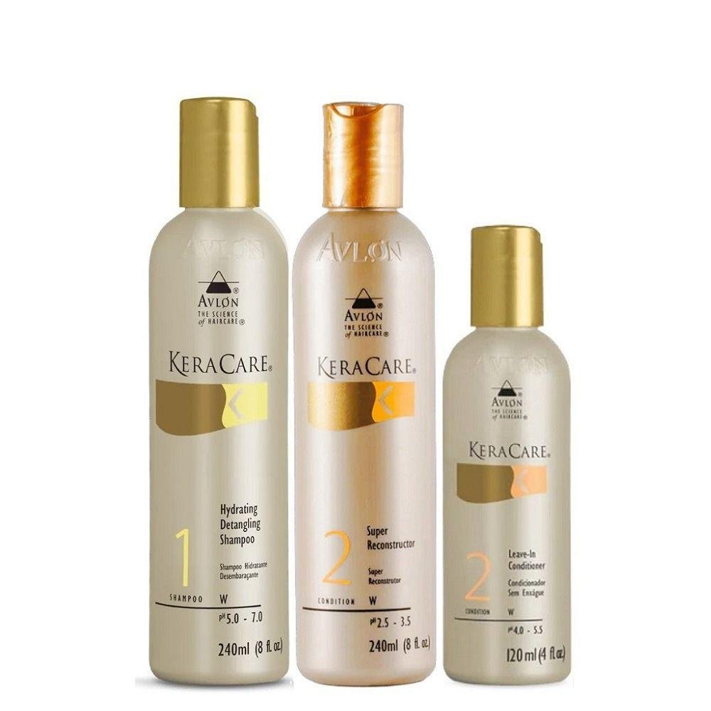 Kit Avlon KeraCare - Shampoo Hydrating 240ml + Super Reconstrutor 240ml + Leave-in 120ml
