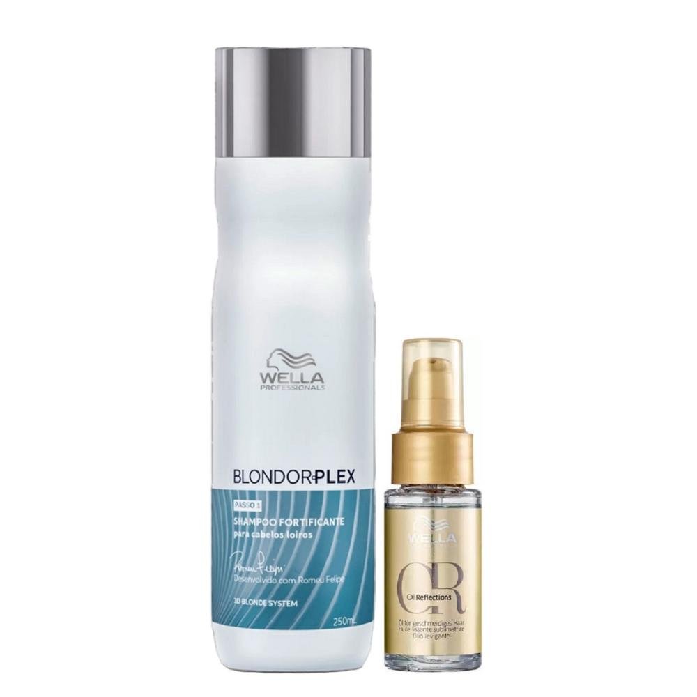 Kit Wella Professionals BlondorPlex - Shampoo 250ml + Oil Reflections 30ml